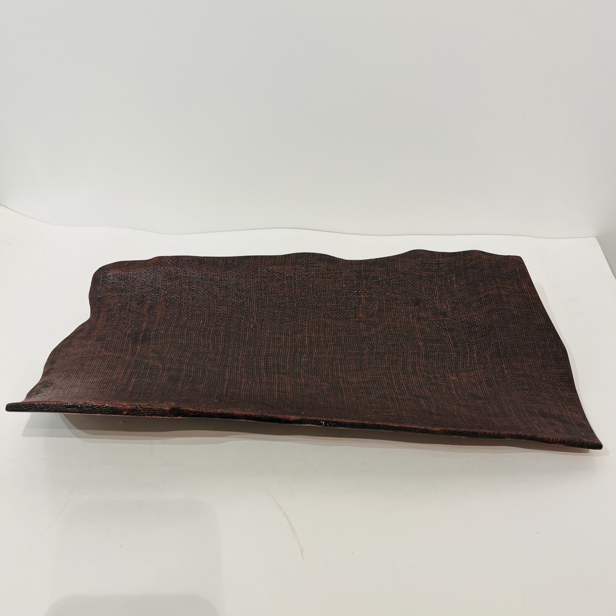 Japanese Lacquered Bark Tray Negoro - Japan-photo-3