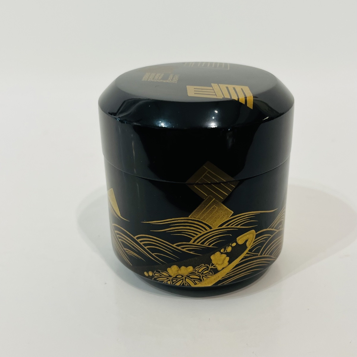 Natsume boîte à thé laquée japonaise genji-ko - Japon-photo-2