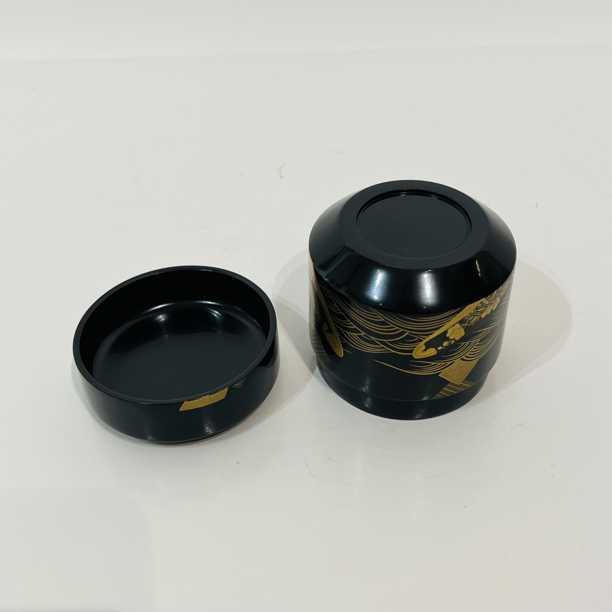 Natsume boîte à thé laquée japonaise genji-ko - Japon-photo-2