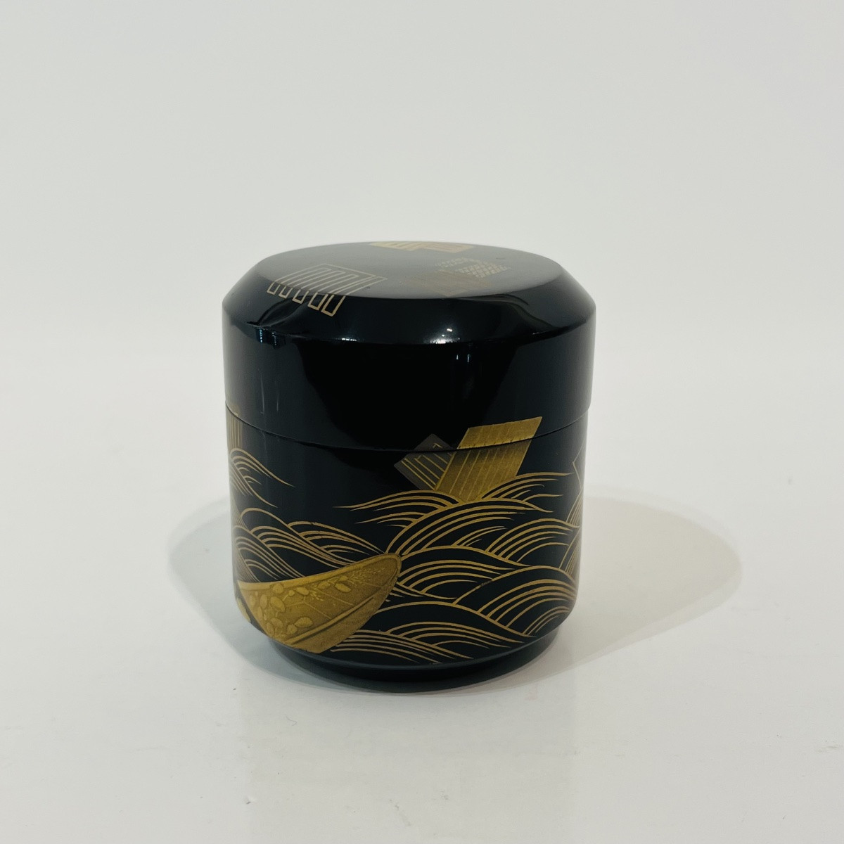 Natsume boîte à thé laquée japonaise genji-ko - Japon-photo-4