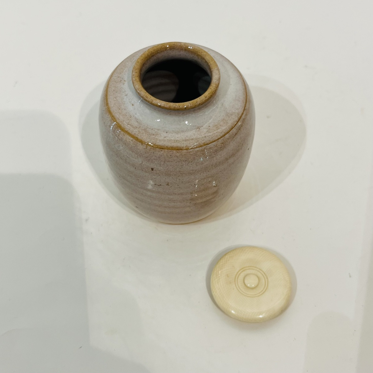 Hagi Japanese Ceramic Tea Caddy - Japan-photo-7