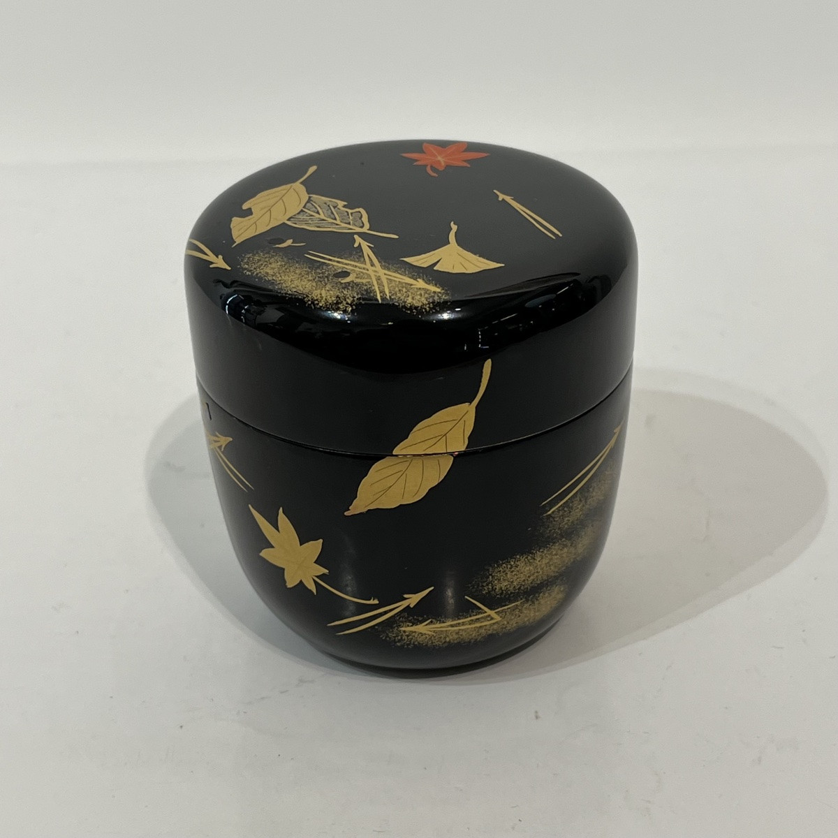 Natsume Japanese Momiji Lacquer Tea Caddy - Japan-photo-4