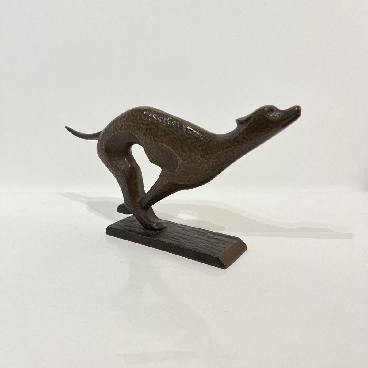 Okimono sculpture japonaise de chien en bronze - Japon-photo-6