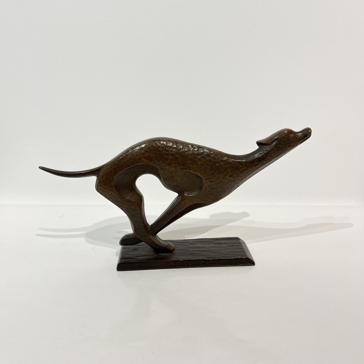 Okimono sculpture japonaise de chien en bronze - Japon-photo-7