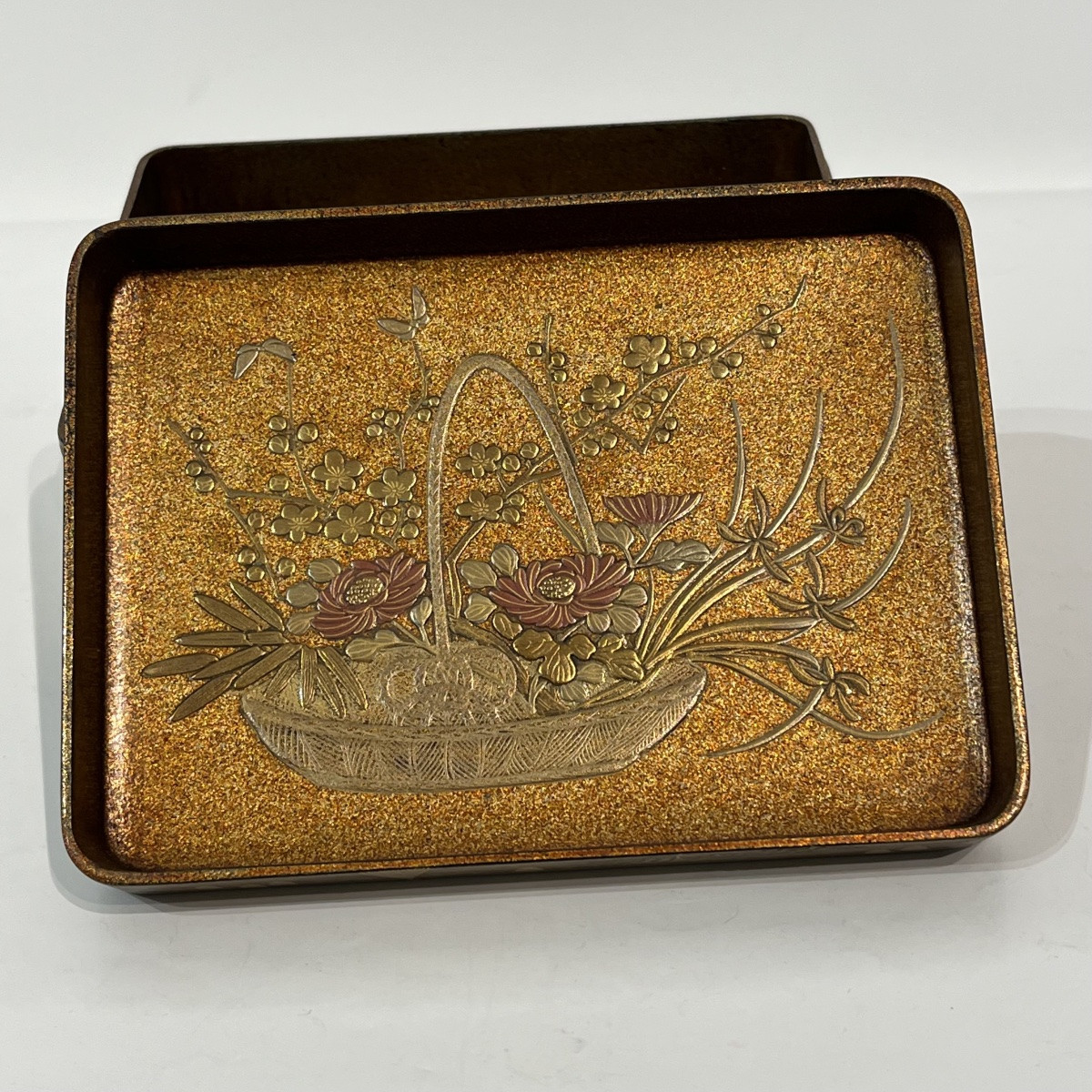 Bako boîte japonaise en laque or au paysage marin - Japon-photo-7