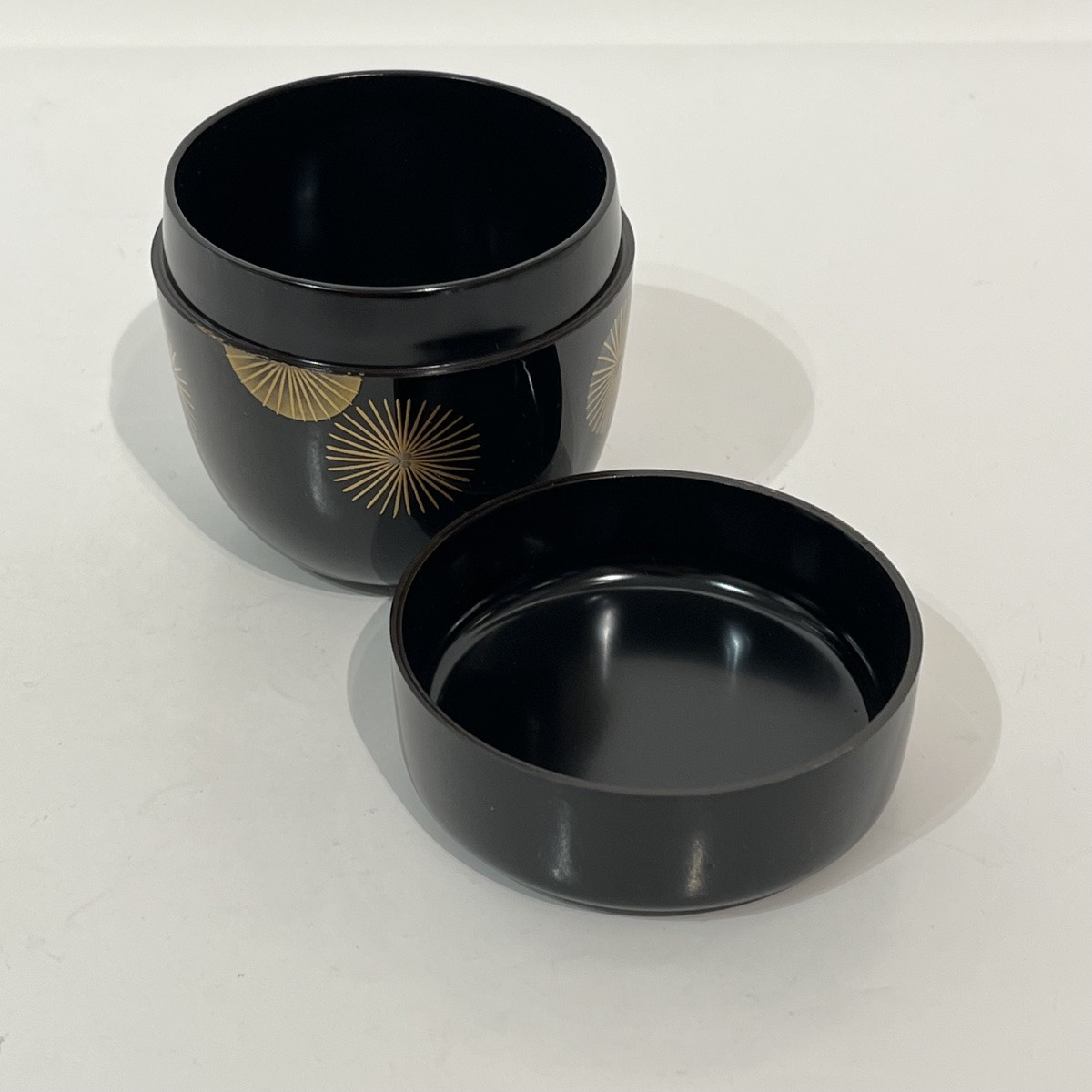 Natsume boîte à thé japonaise laquée fleurs de pin  - Japon -photo-2