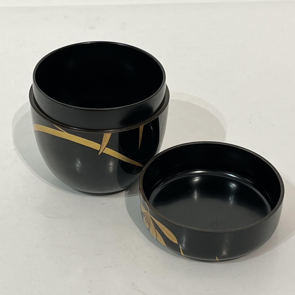 Natsume boîte à thé japonaise laquée orchidées - Japon -photo-1