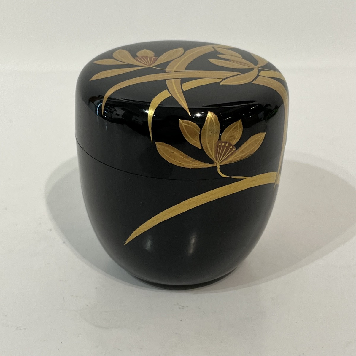 Natsume boîte à thé japonaise laquée orchidées - Japon -photo-5