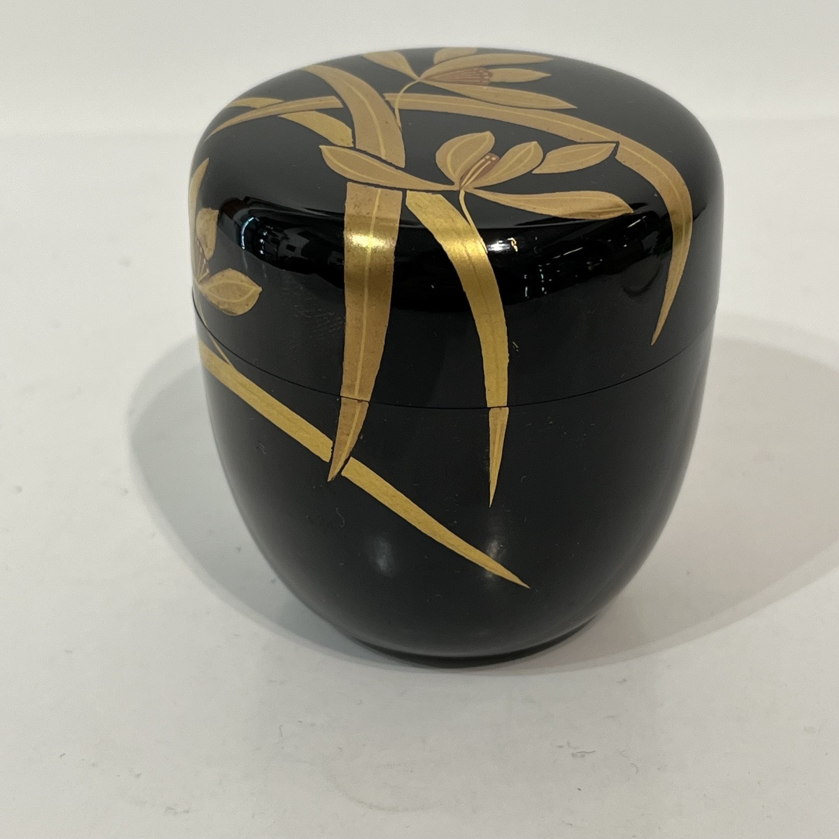 Natsume boîte à thé japonaise laquée orchidées - Japon -photo-6