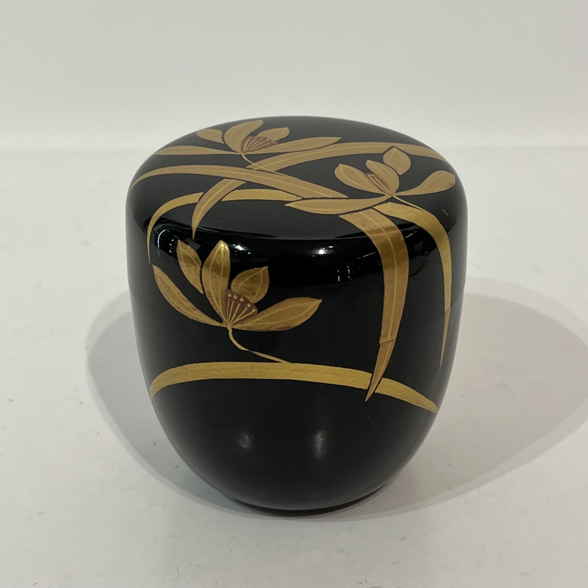 Natsume boîte à thé japonaise laquée orchidées - Japon -photo-7