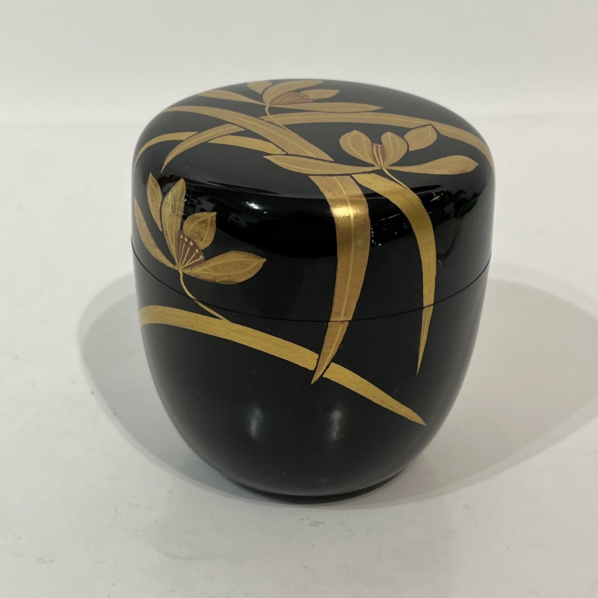 Natsume boîte à thé japonaise laquée orchidées - Japon -photo-8