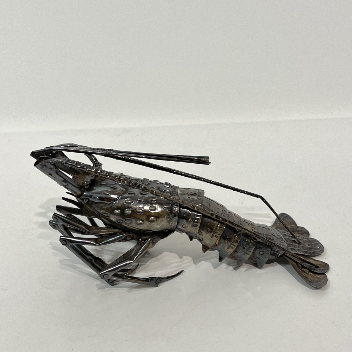 Jizaimono langouste articulée en argent - Japon -photo-2