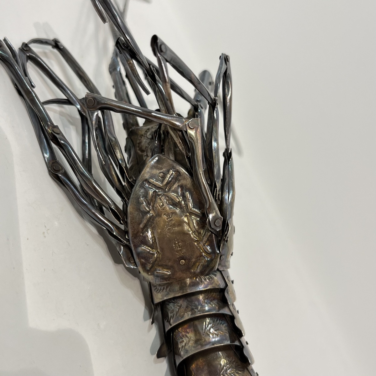 Jizaimono langouste articulée en argent - Japon -photo-4