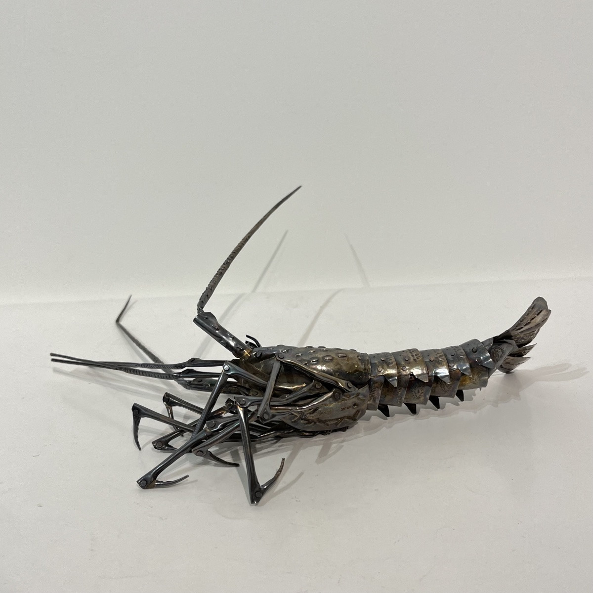 Jizaimono langouste articulée en argent - Japon -photo-2