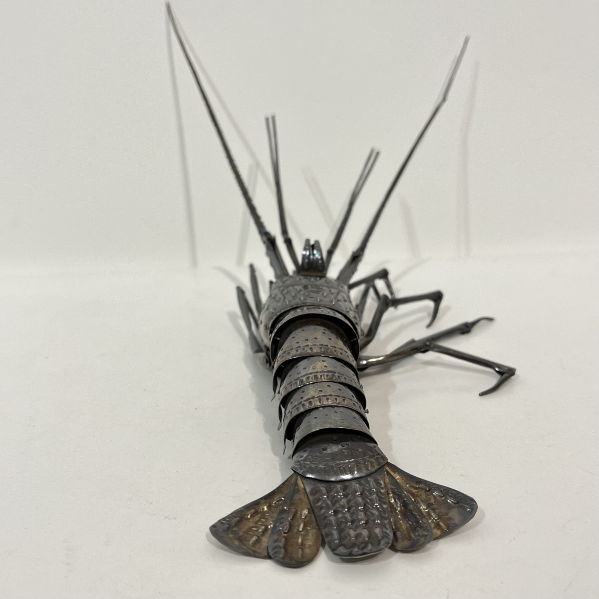 Jizaimono langouste articulée en argent - Japon -photo-4