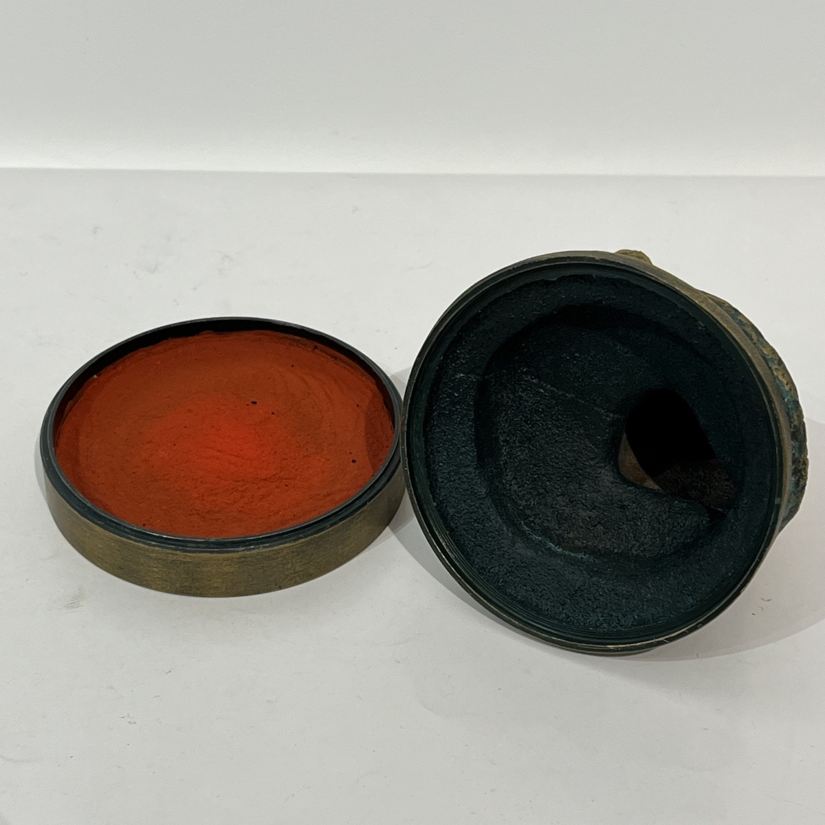 Bronze japonais boîte à encre souris - Japon-photo-3