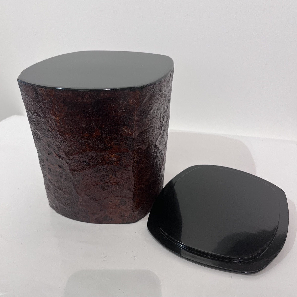 Mizusashi, pot à eau japonais, en laque de Wajima - Japon-photo-2