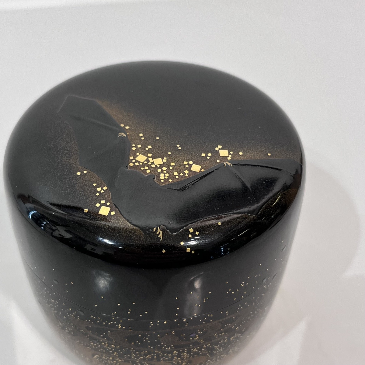 Natsume, boîte à thé laquée japonaise, chauve-souris - Japon -photo-2