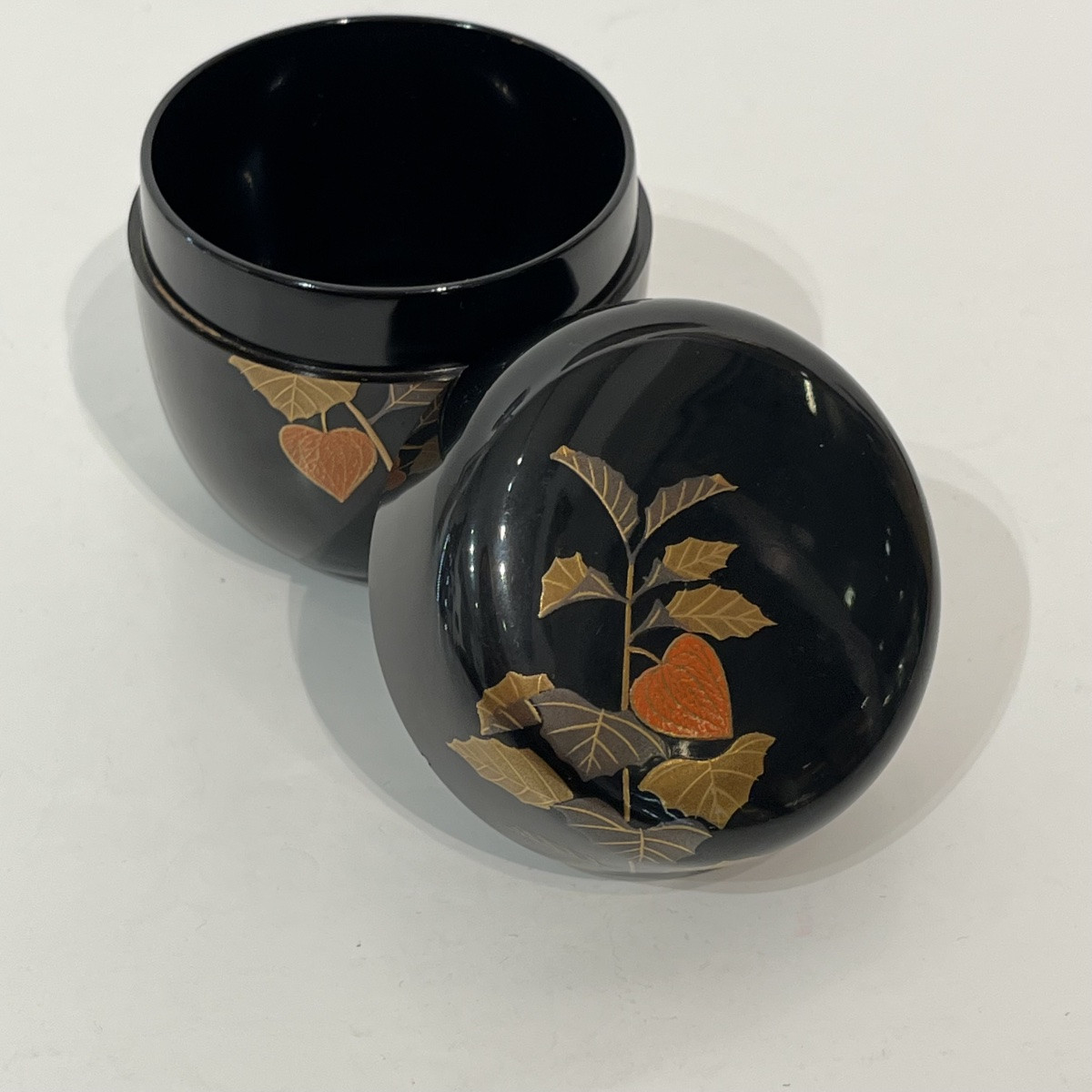 Natsume, Japanese Lacquered Tea Box, Physalis - Japan-photo-4
