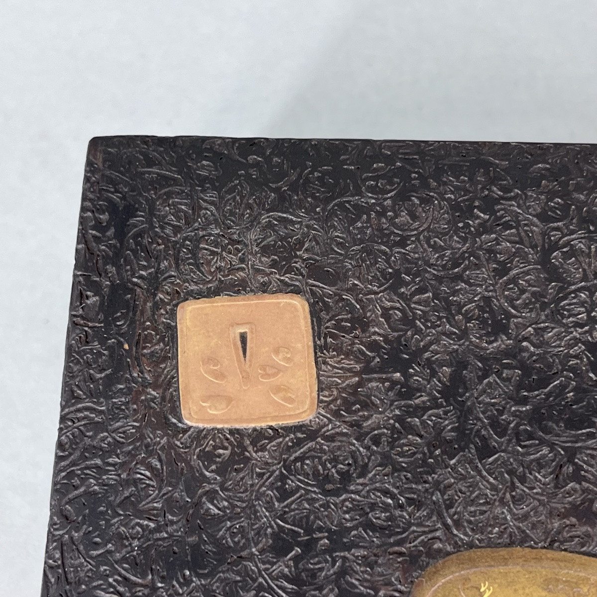 Boîte et plateau laqués japonais tsuba - Japon -photo-5
