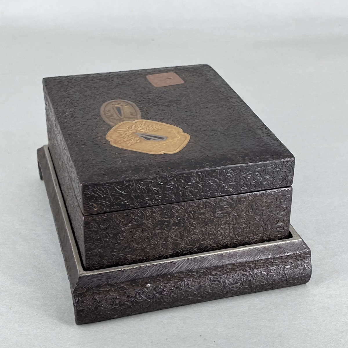 Boîte et plateau laqués japonais tsuba - Japon -photo-6