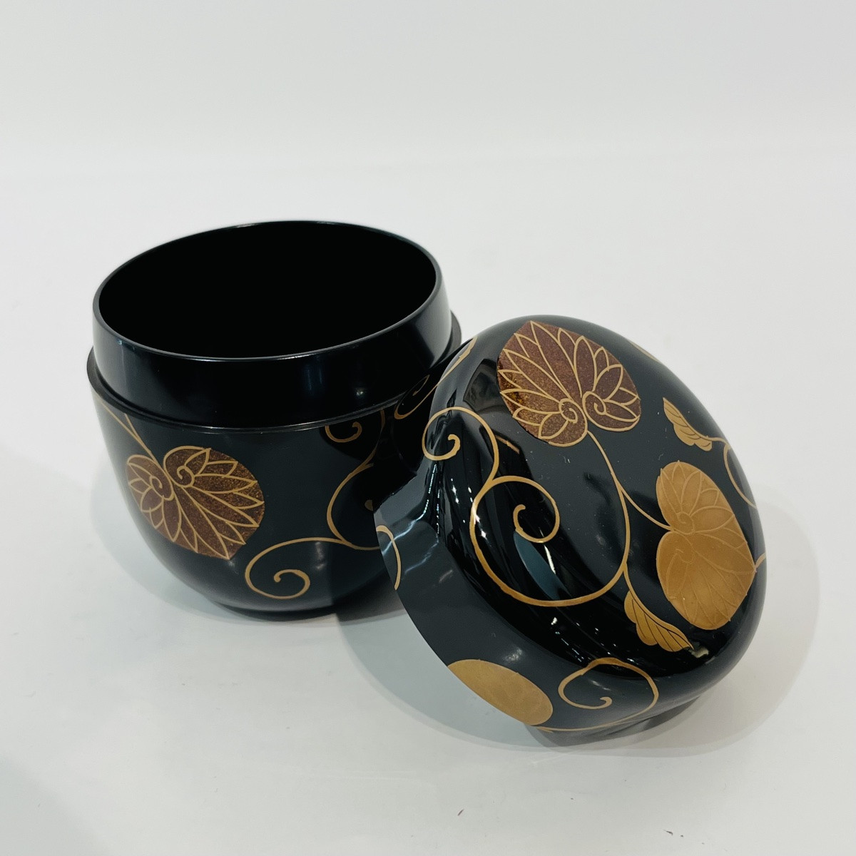 Natsume Japanese Tea Caddy In Shikuryo Lacquer - Japan-photo-6