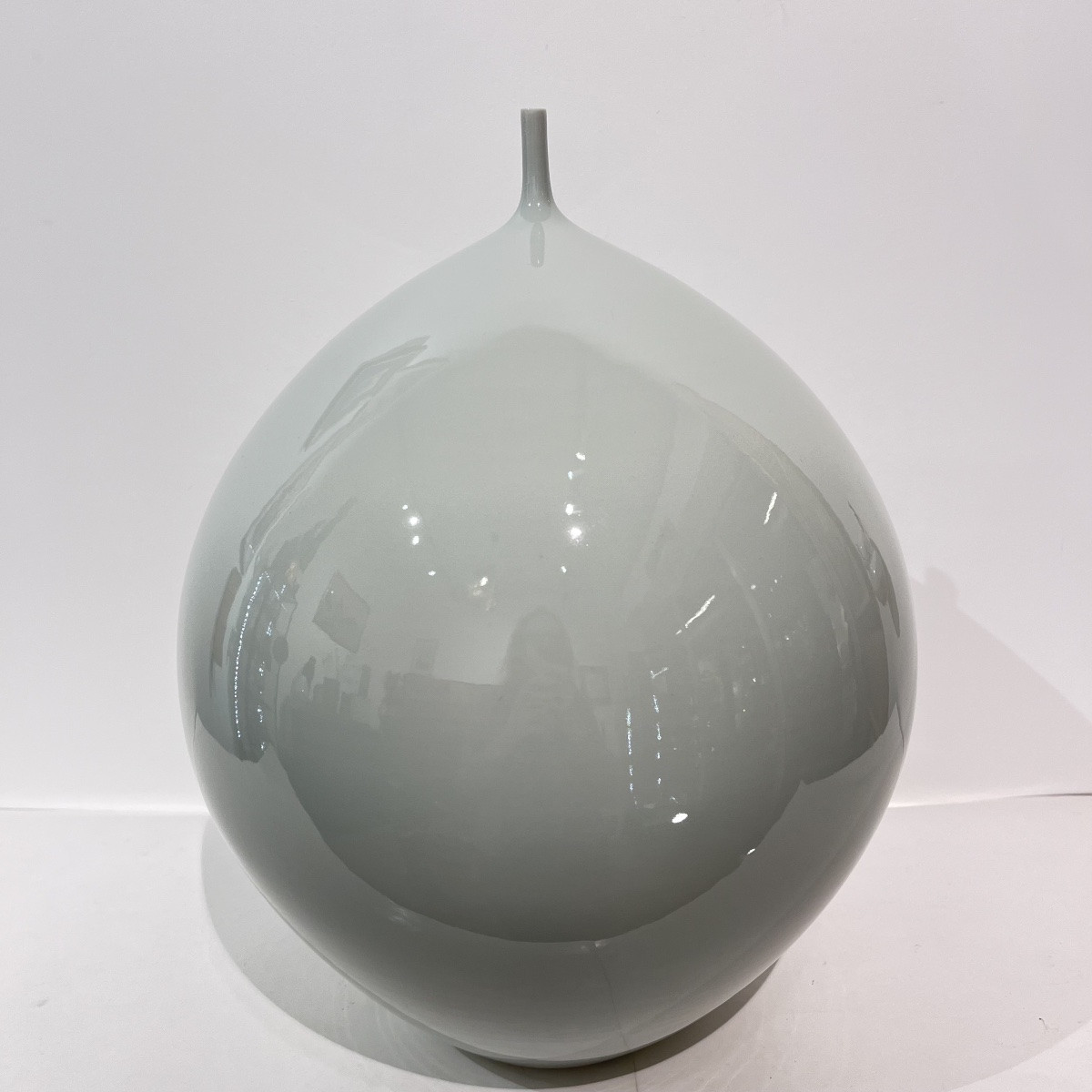 Vase sculpture céladon japonais - Japon-photo-5