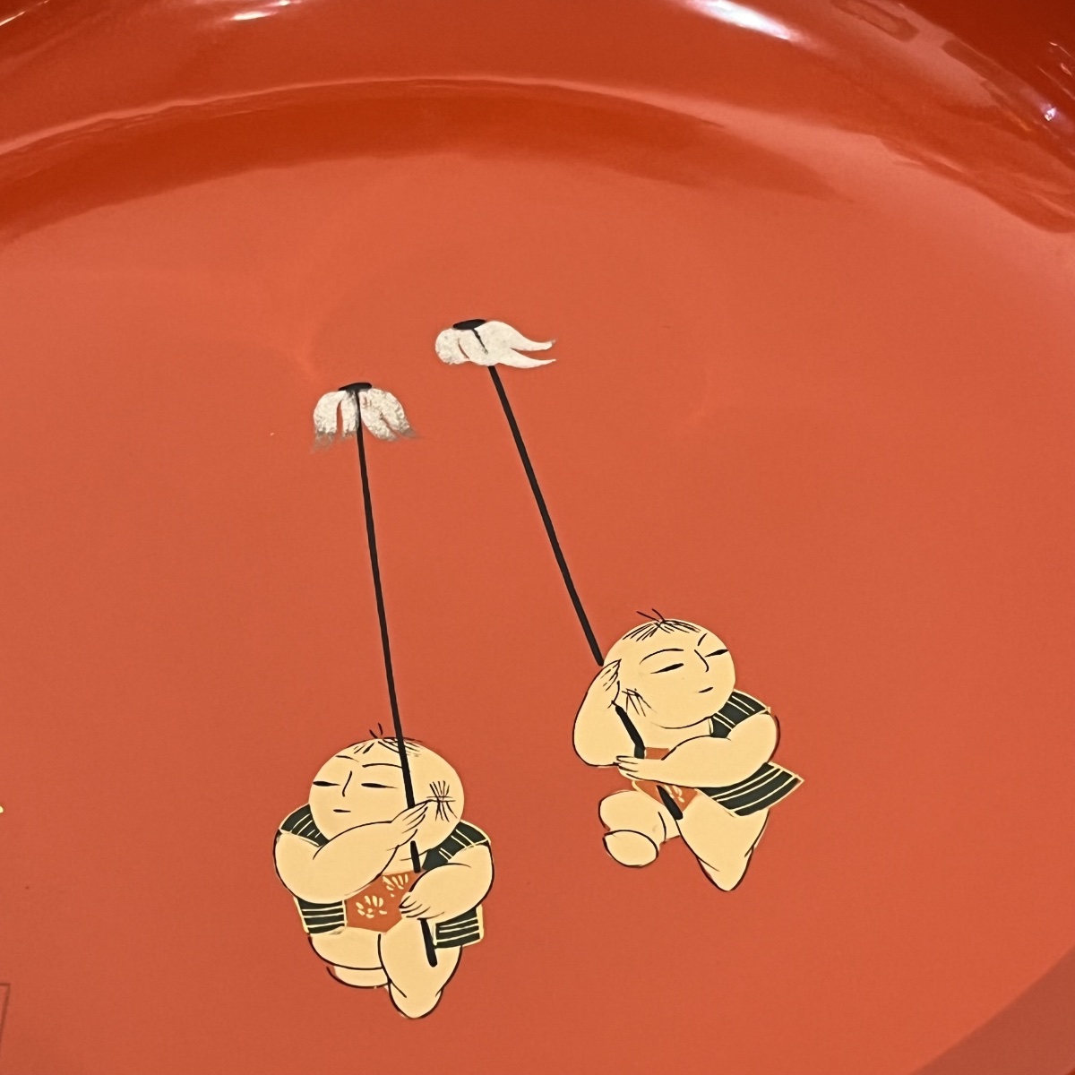 Japanese Goshoningyo Lacquer Bowl - Japan -photo-4
