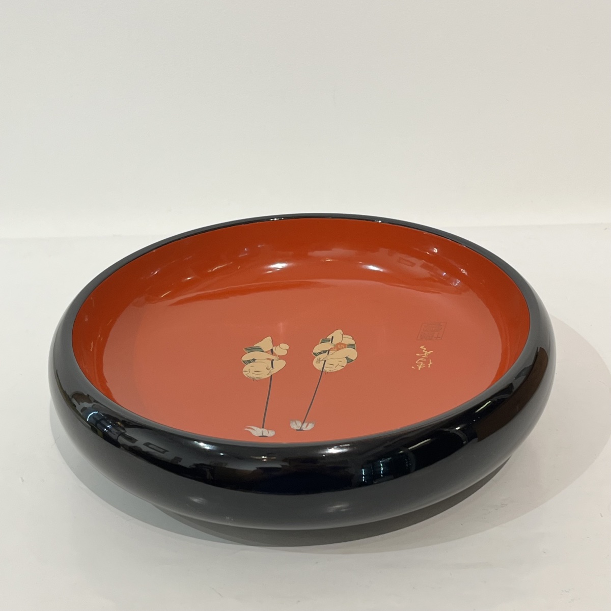 Japanese Goshoningyo Lacquer Bowl - Japan -photo-2
