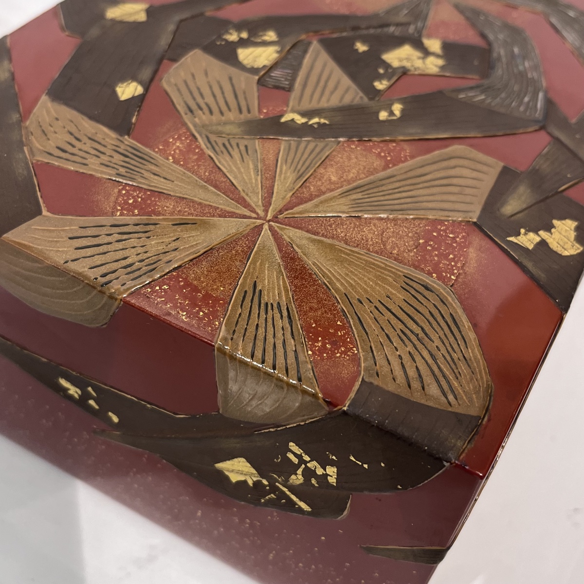 Japanese Sabie Lacquer Box - Japan -photo-3