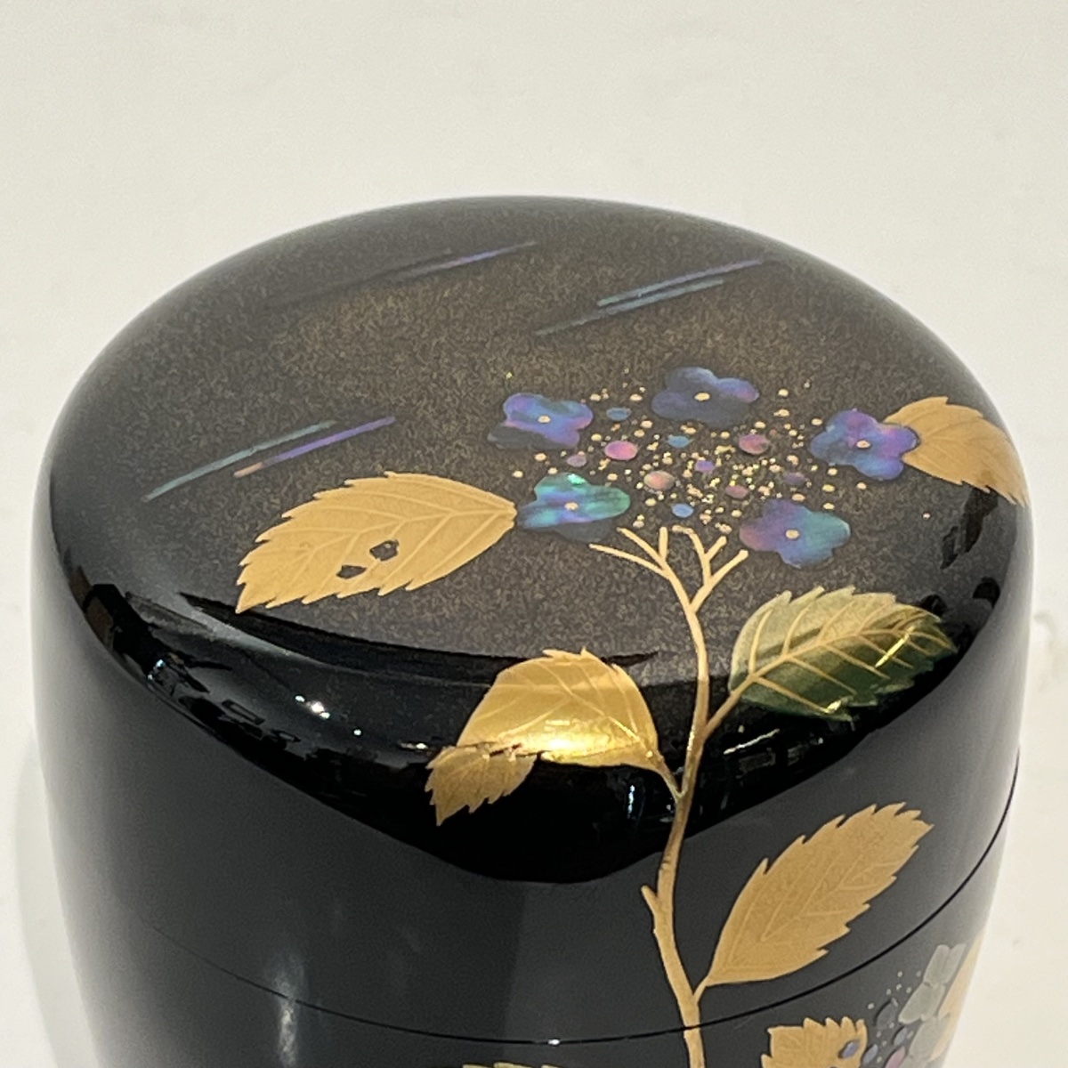 Natsume, Lacquered Tea Caddy, Hydrangea - Japan-photo-7