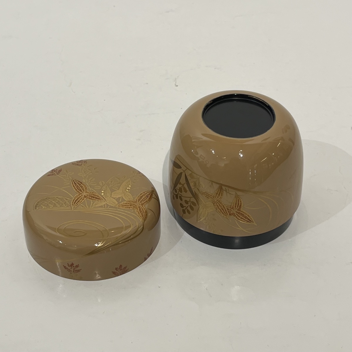 Natsume omodaka, boîte à thé laquée japonaise - Japon-photo-3