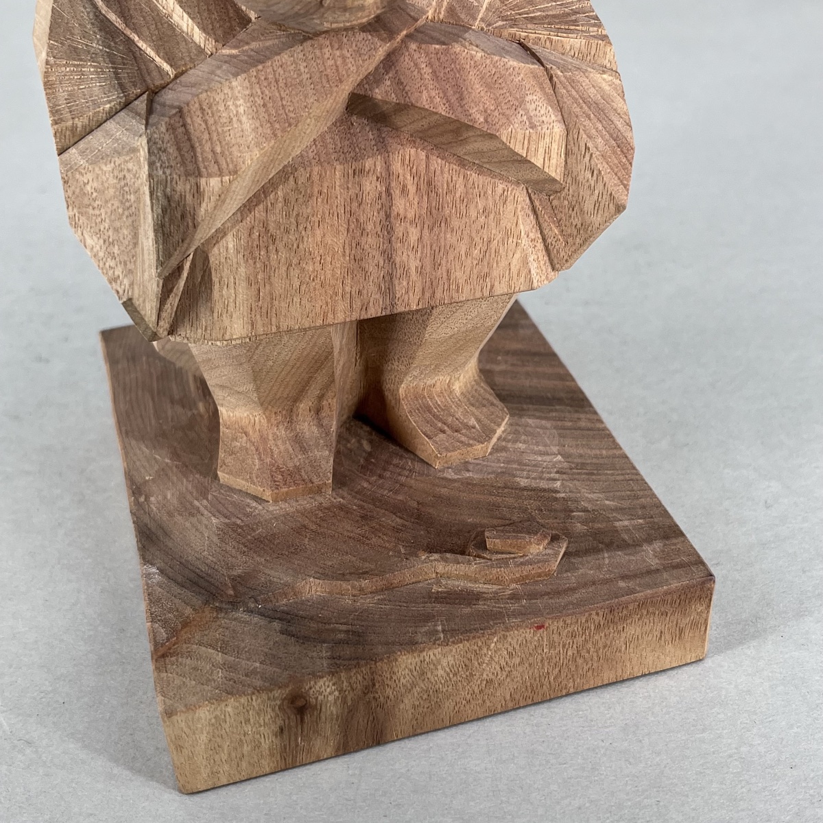 Okimono sculpture japonaise en bois garçon et serpent - Japon -photo-3
