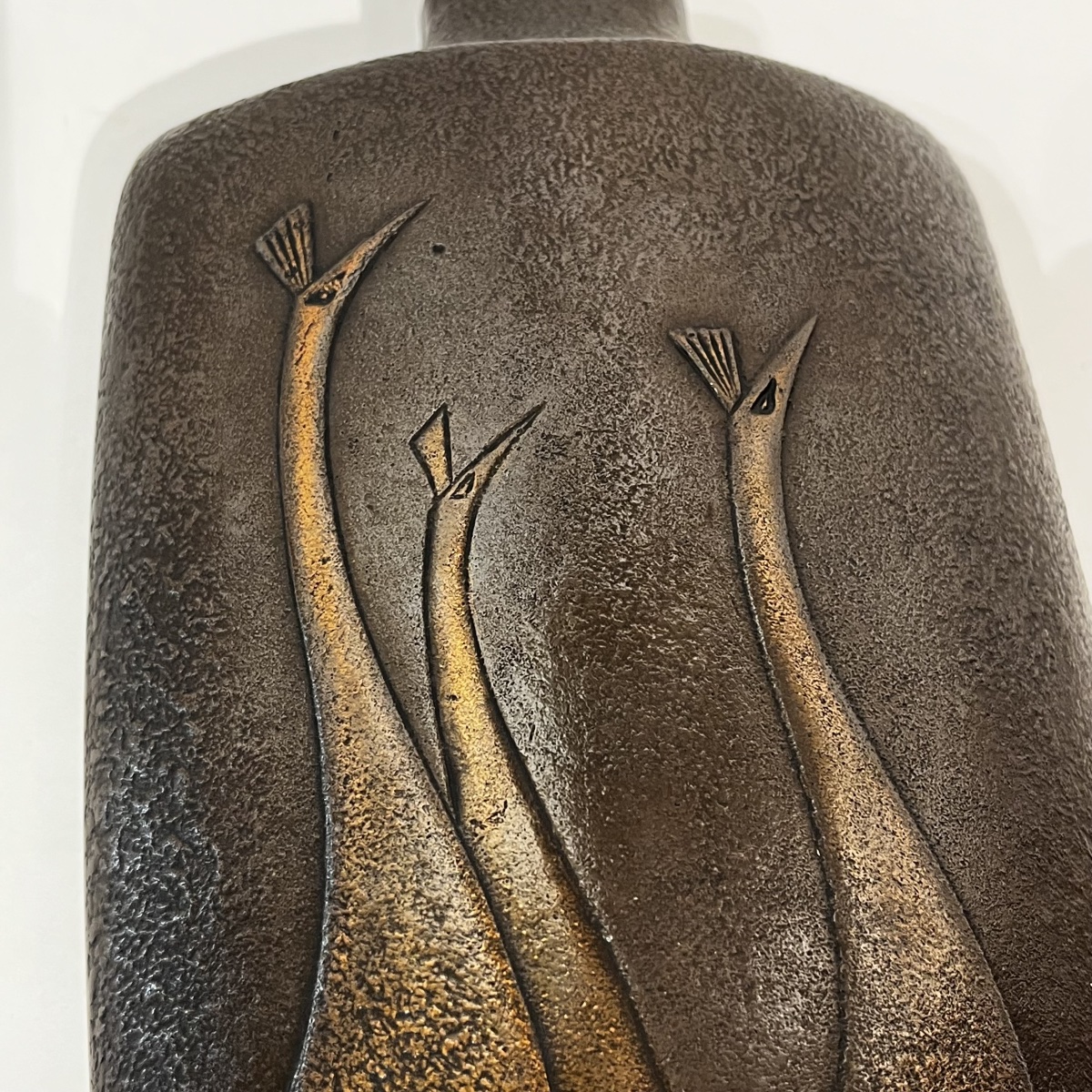 Japanese Bronze Vase With Cranes - Japan -photo-2