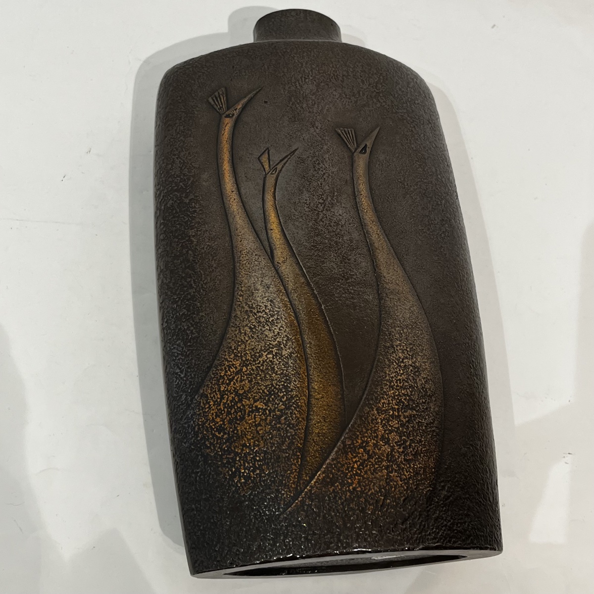 Japanese Bronze Vase With Cranes - Japan -photo-1