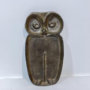 Plat en bronze japonais Chouette - Japon