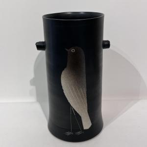 Vase en céramique japonaise à l’oiseau - Japon