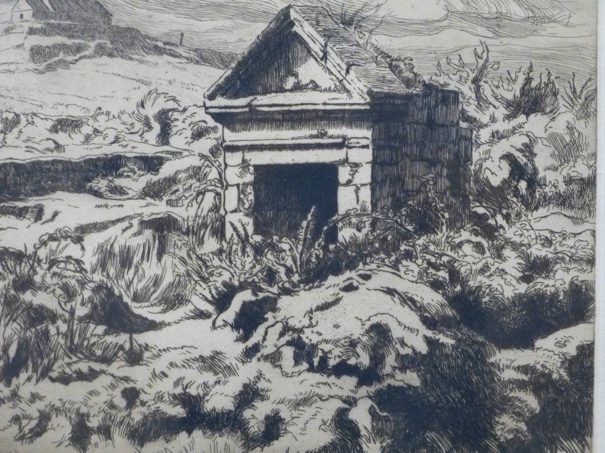 Victor Prouvé, Carnac Tumulus Et Fontaine Saint Michel-photo-3