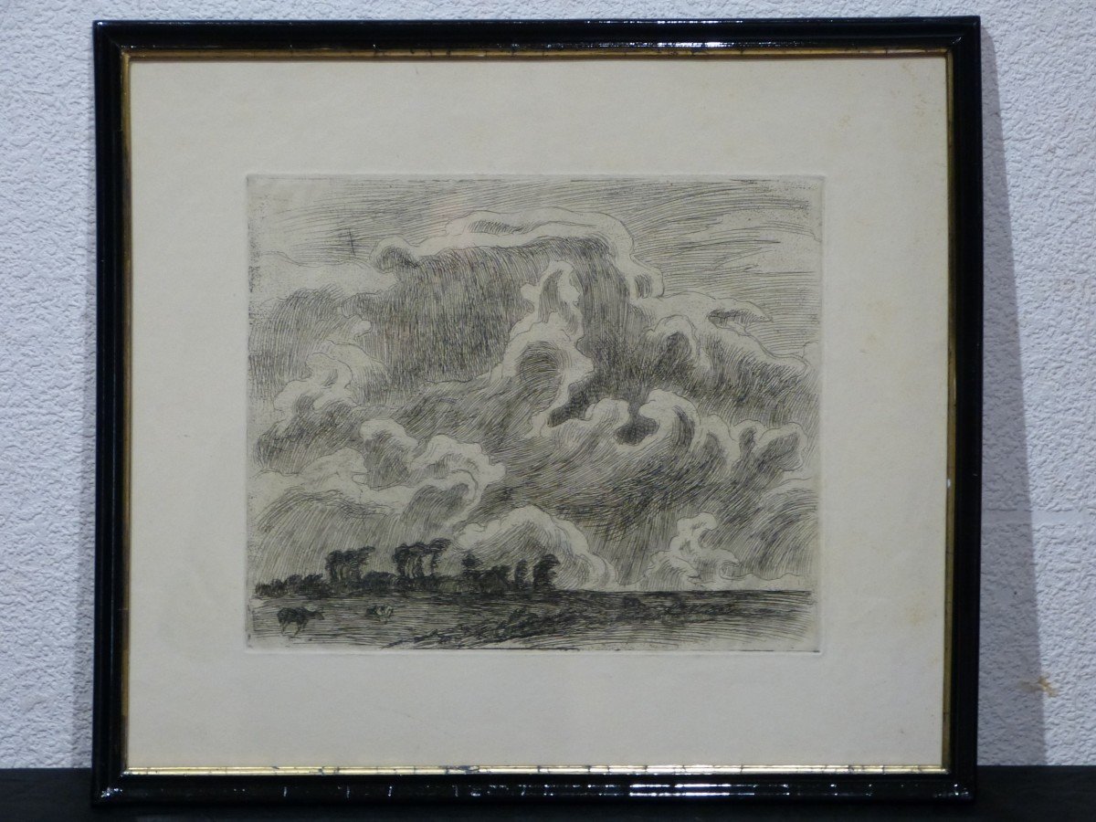 Victor Prouvé, Etching, Stormy Sky-photo-2