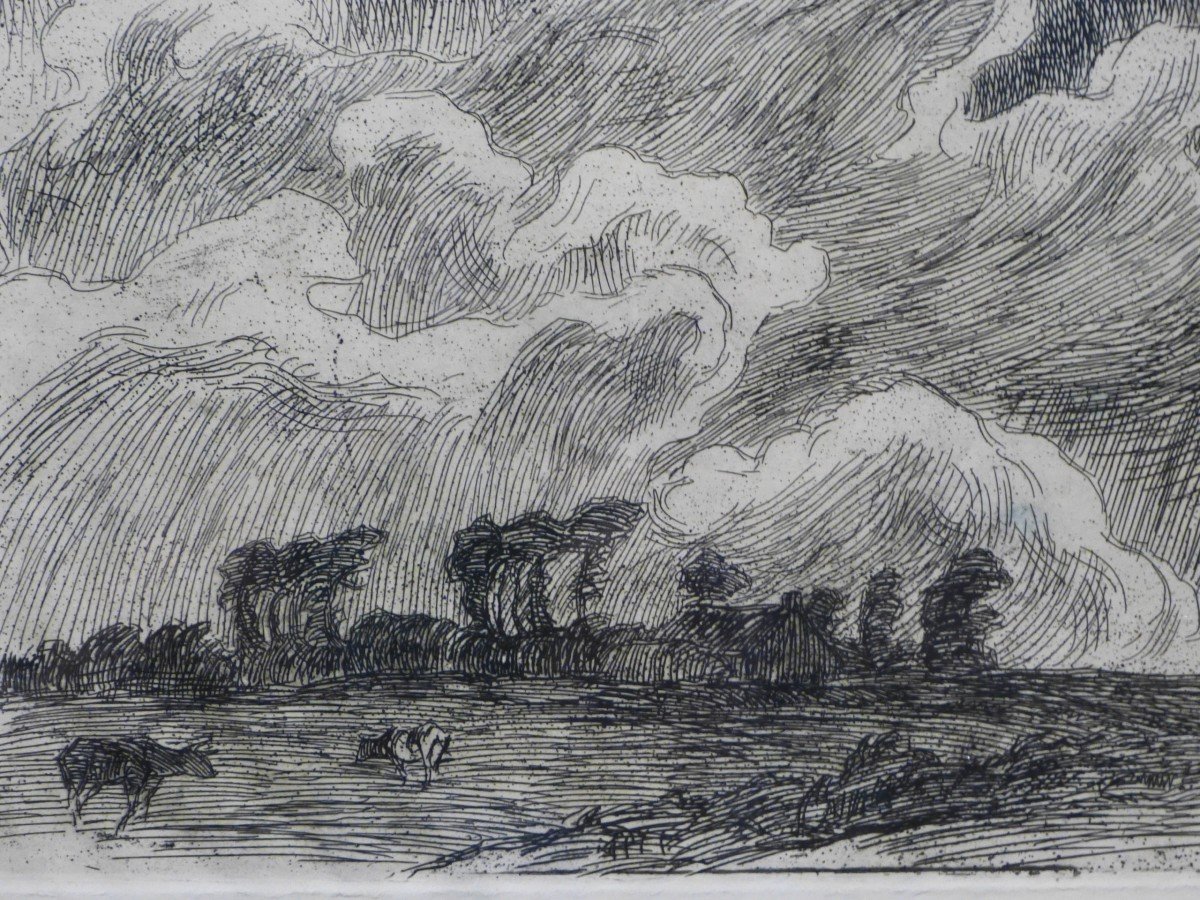 Victor Prouvé, Etching, Stormy Sky-photo-3