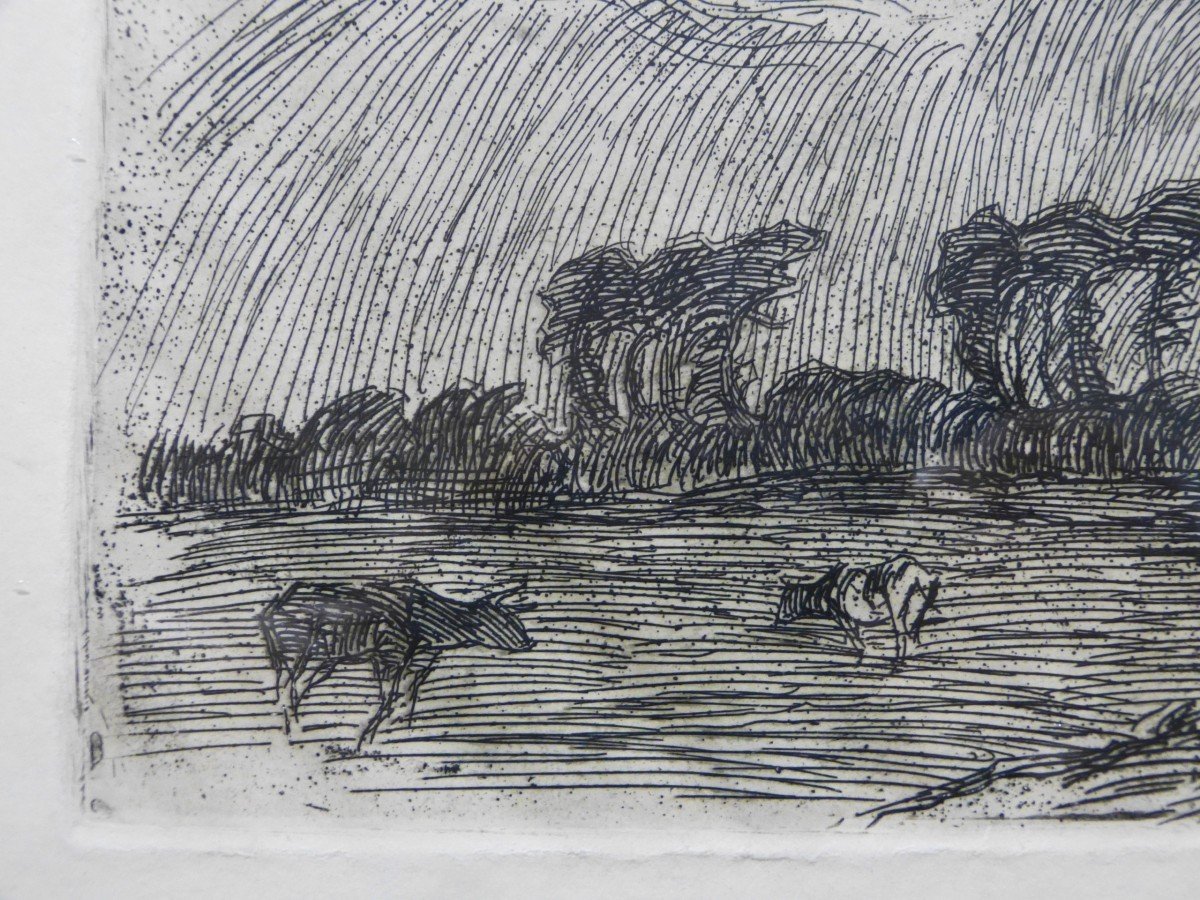 Victor Prouvé, Etching, Stormy Sky-photo-3