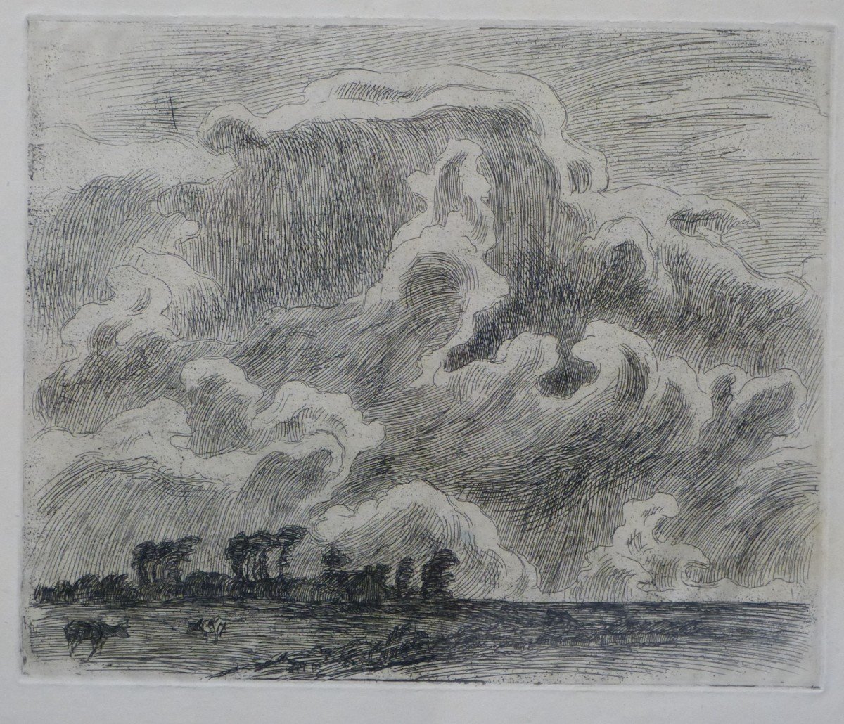 Victor Prouvé, Etching, Stormy Sky