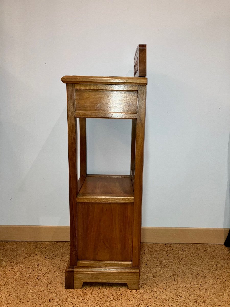 Small Art Nouveau Serving Cabinet In Walnut Gauthier Poinsignon-photo-3