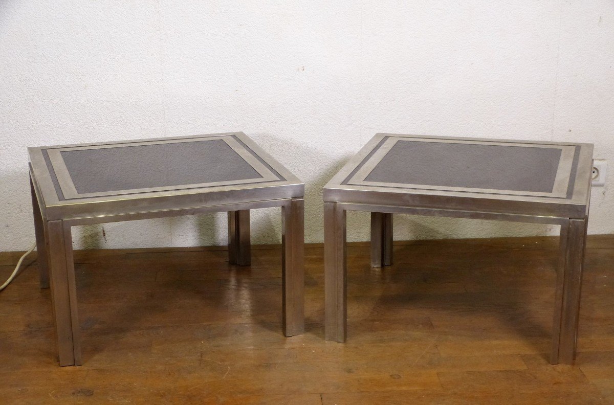 Giacomo Sinopoli For Mercier Paris Pair Of Modernist Coffee Tables End Of Sofa