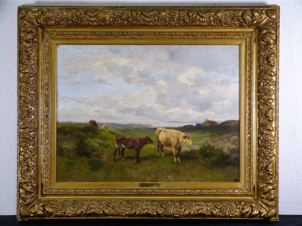 Clément Quinton, Seaside Landscape Brittany Pasture Of Bovidae