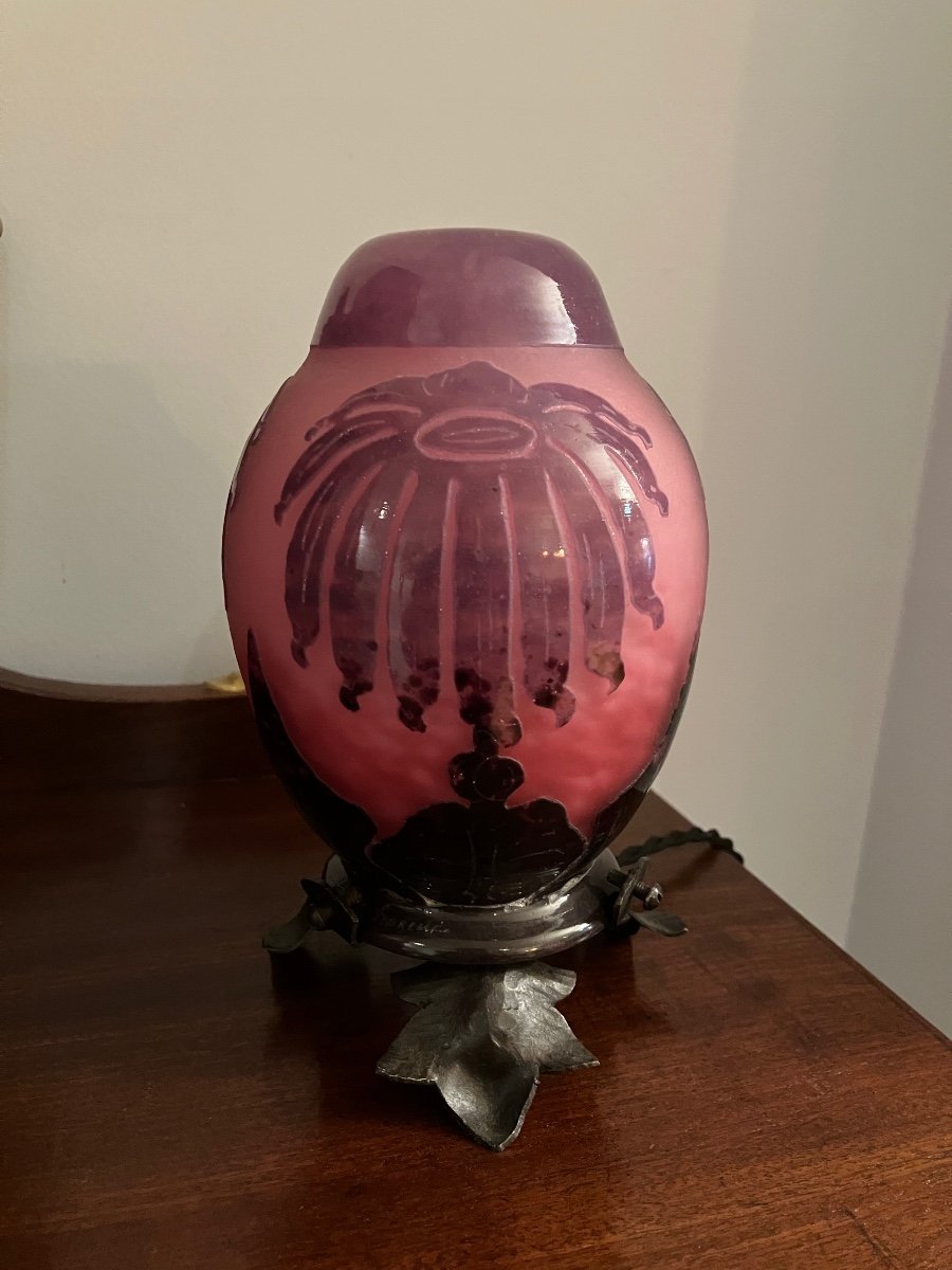 Le Verre Français, Veilleuse Brûle-parfum Dahlias Schneider -photo-4