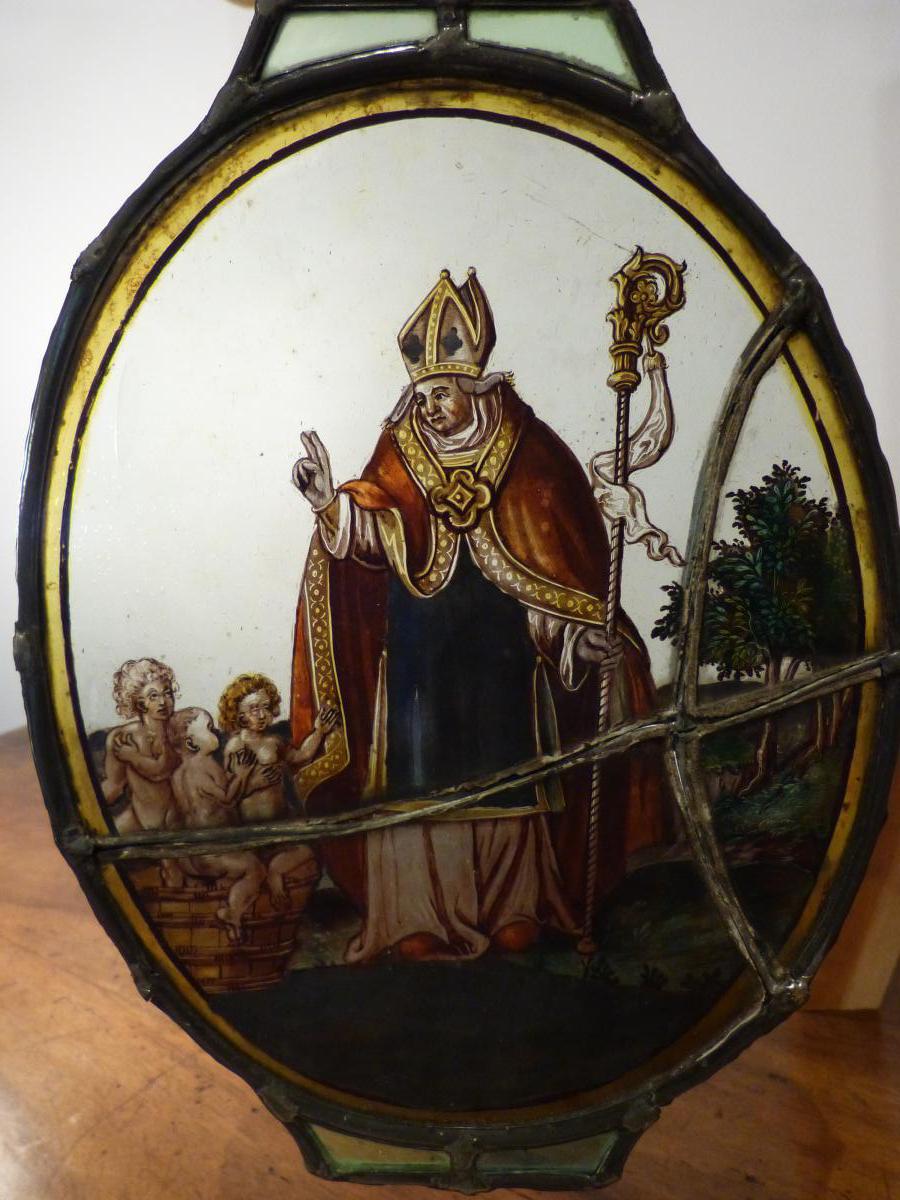 Rondel Stained Saint Nicolas XVII