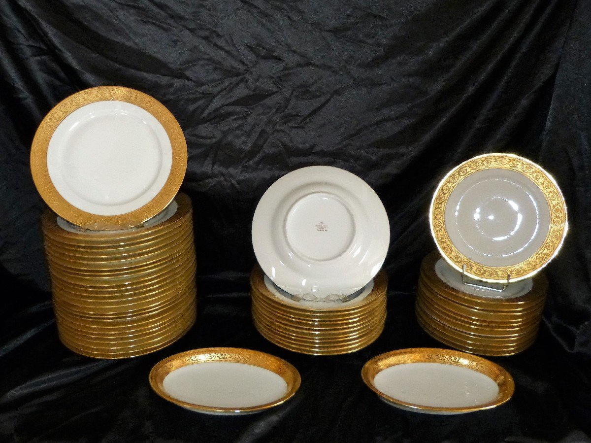 Thistle, Limoges Haviland, Porcelain Service 50 Pieces-photo-1