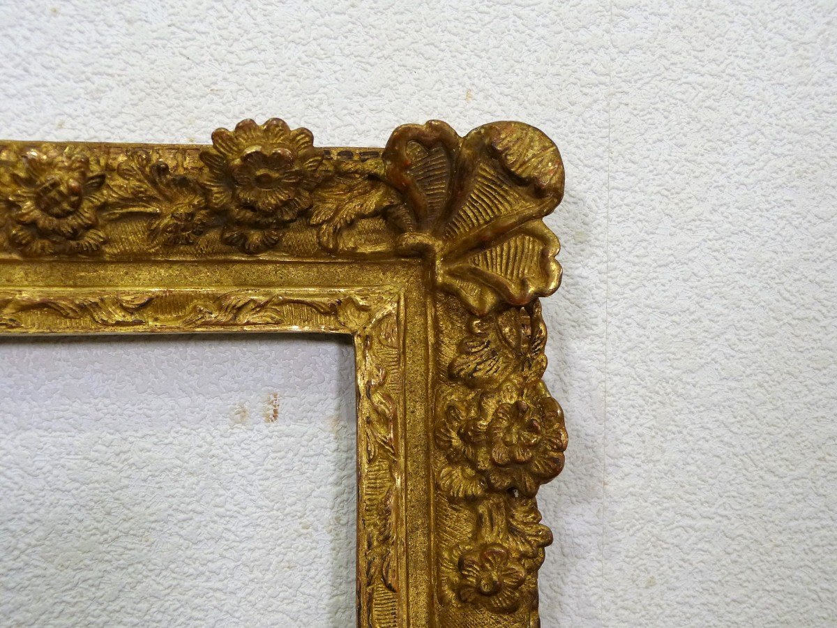 Frame In Golden Wood XVIIIth Century 62.5 X 58 Cm-photo-2