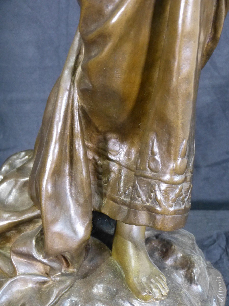 Sappho - Emmanuel Villanis (1858-1914) Bronze Art Nouveau-photo-7